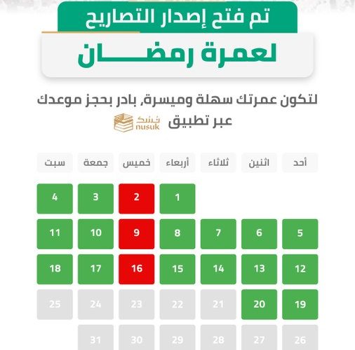 الحج والعمرة تعلن فتح إصدار تصاريح عمرة رمضان عبر تطبيق نسك