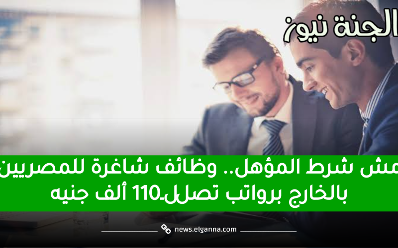 مش شرط المؤهل.. وظائف شاغرة للمصريين بالخارج برواتب تصل لـ110 ألف جنيه