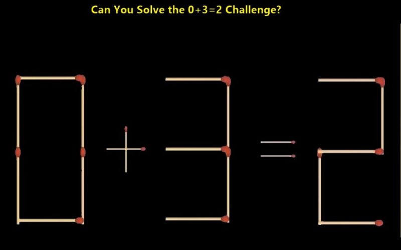 «لغز عايز عباقرة الرياضة».. هل يمكنك إصلاح هذه المعادلة 0+3=2؟